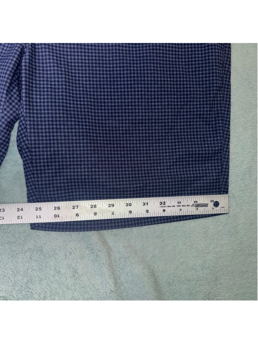 Peter Millar Crown Sports Performance Shorts Waist 36 Blue Navy Gingham
